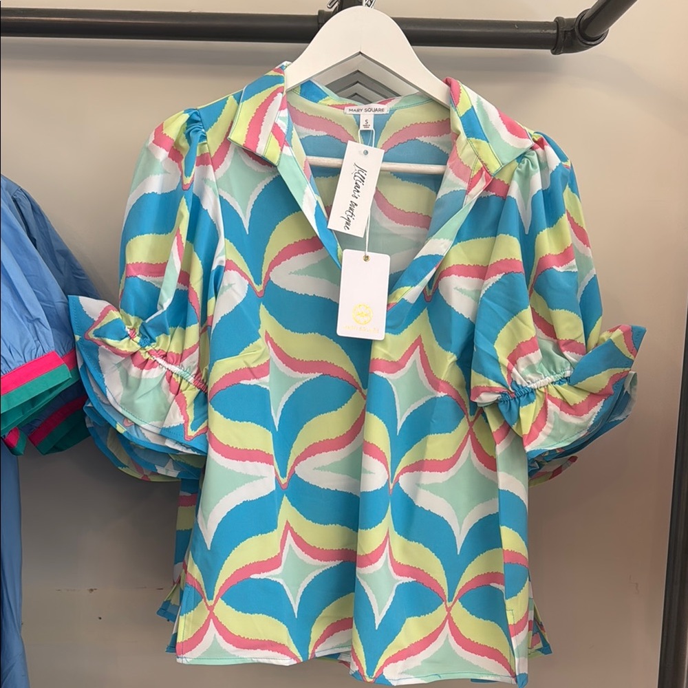 Colorful Geometric Blouse